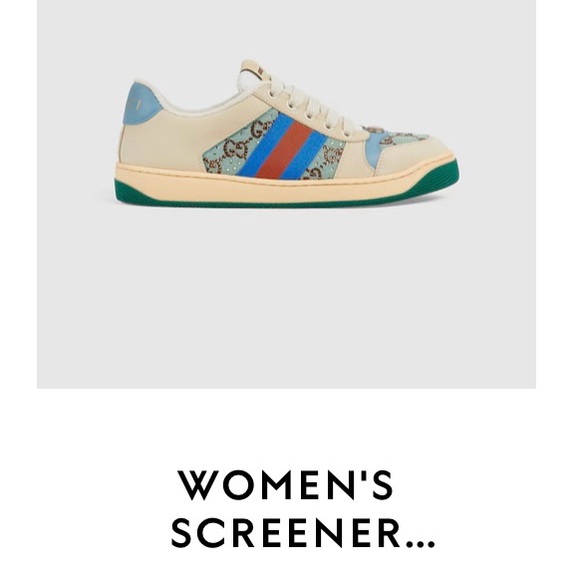 Gucci Beige and Green Sneakers - Picture 5 of 5